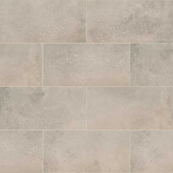 Calypso Ash 12 In. X 24 In. Matte Porcelain Floor And Wall Tile, 7PK